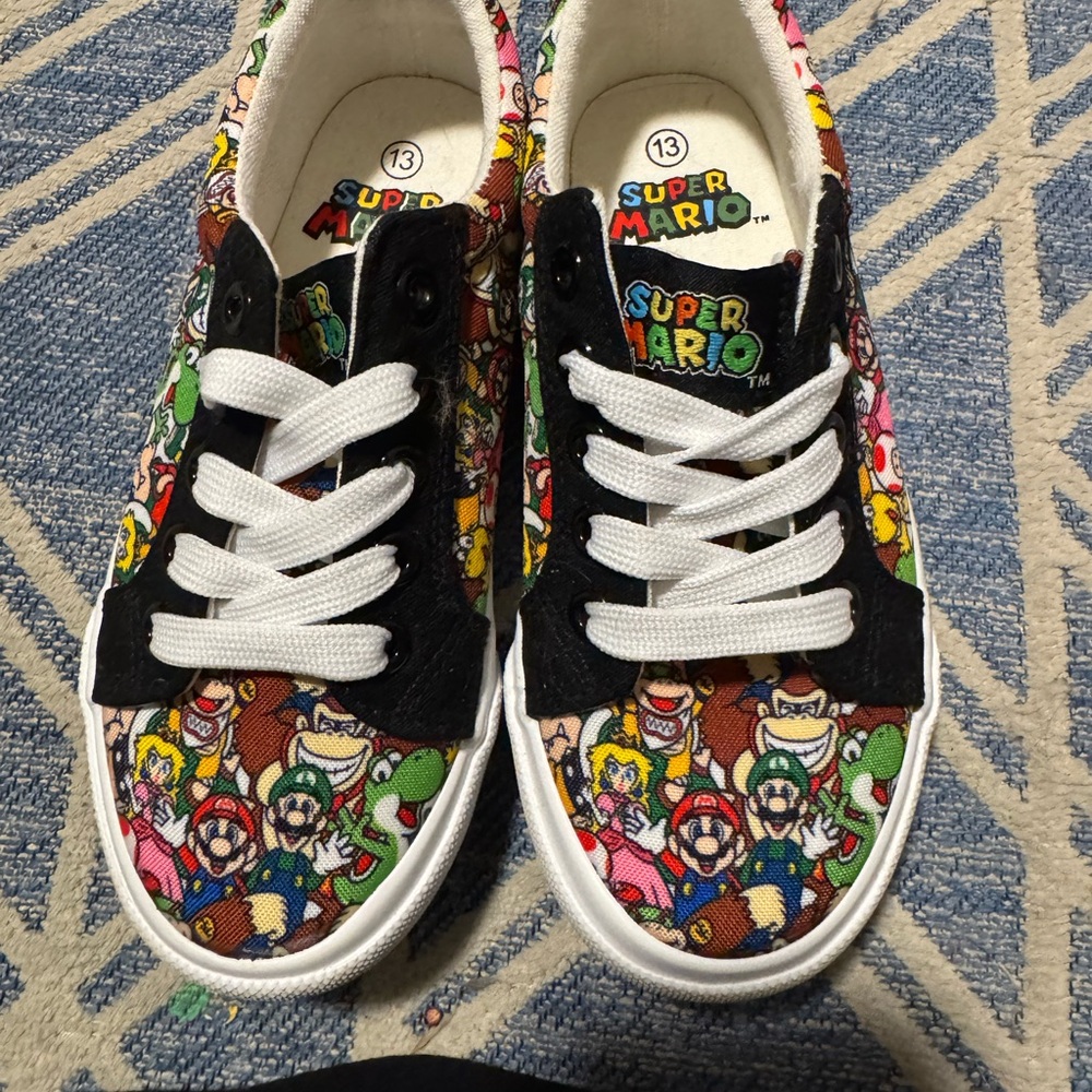 Nintendo Super Mario Kids Sneakers - Black, White, Multicolor